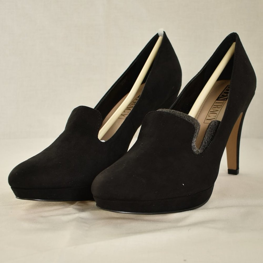 * New ELLEN TRACY "Prince" Black Suede Pumps